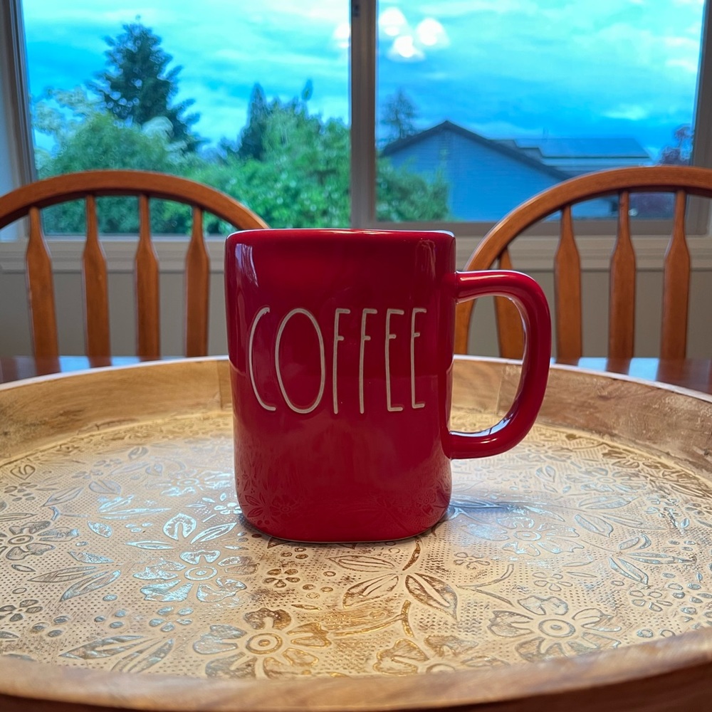 Brand new Rae Dunn Artisan Collection by Magenta “Coffee” Mug in Red